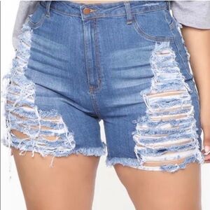 Distressed Bermuda Shorts